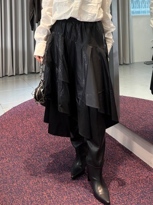 【26AW | WOMEN】Feng Chen Wang フェンチェンワン / スカート / Multi-Layered Midi Skirt　FWF22SK12