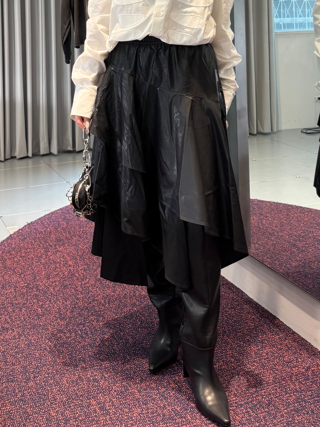 【26AW | WOMEN】Feng Chen Wang フェンチェンワン / スカート / Multi-Layered Midi Skirt　FWF22SK12