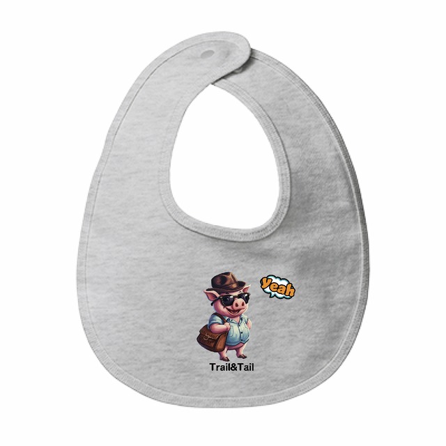 pig baby bib A0006.