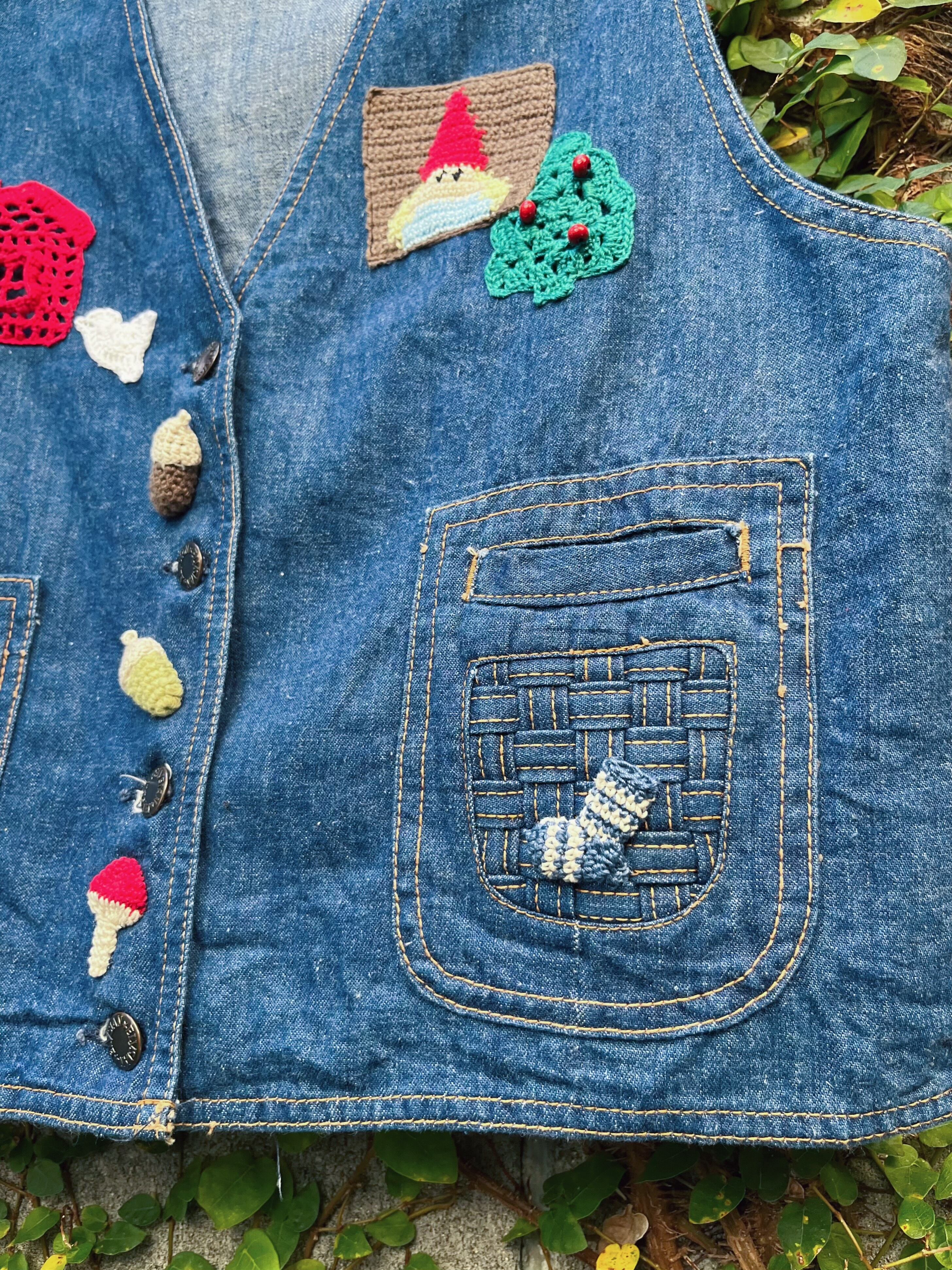 remake ✂︎ acorn button denim vest