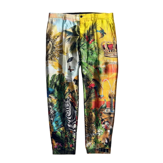 DOLCE&GABBANA aop silk slacks