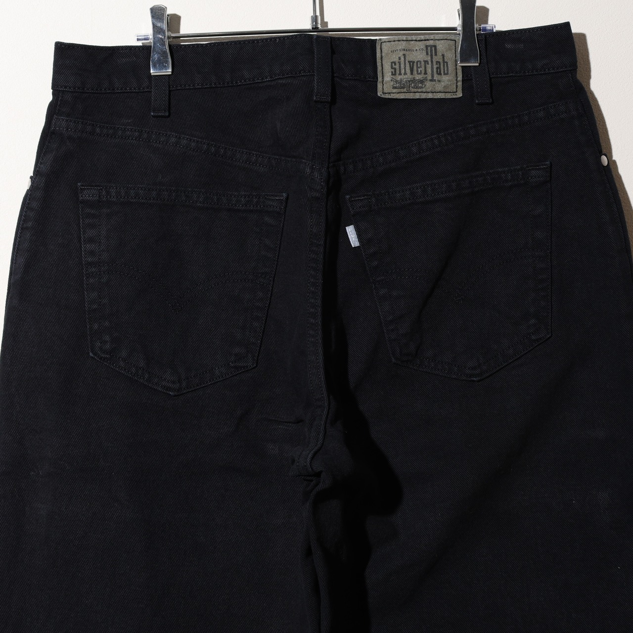 極美品 34×32 USA 96年 Loose Silvertab Levi’s ブラックデニムパンツ リーバイス シルバータブ
