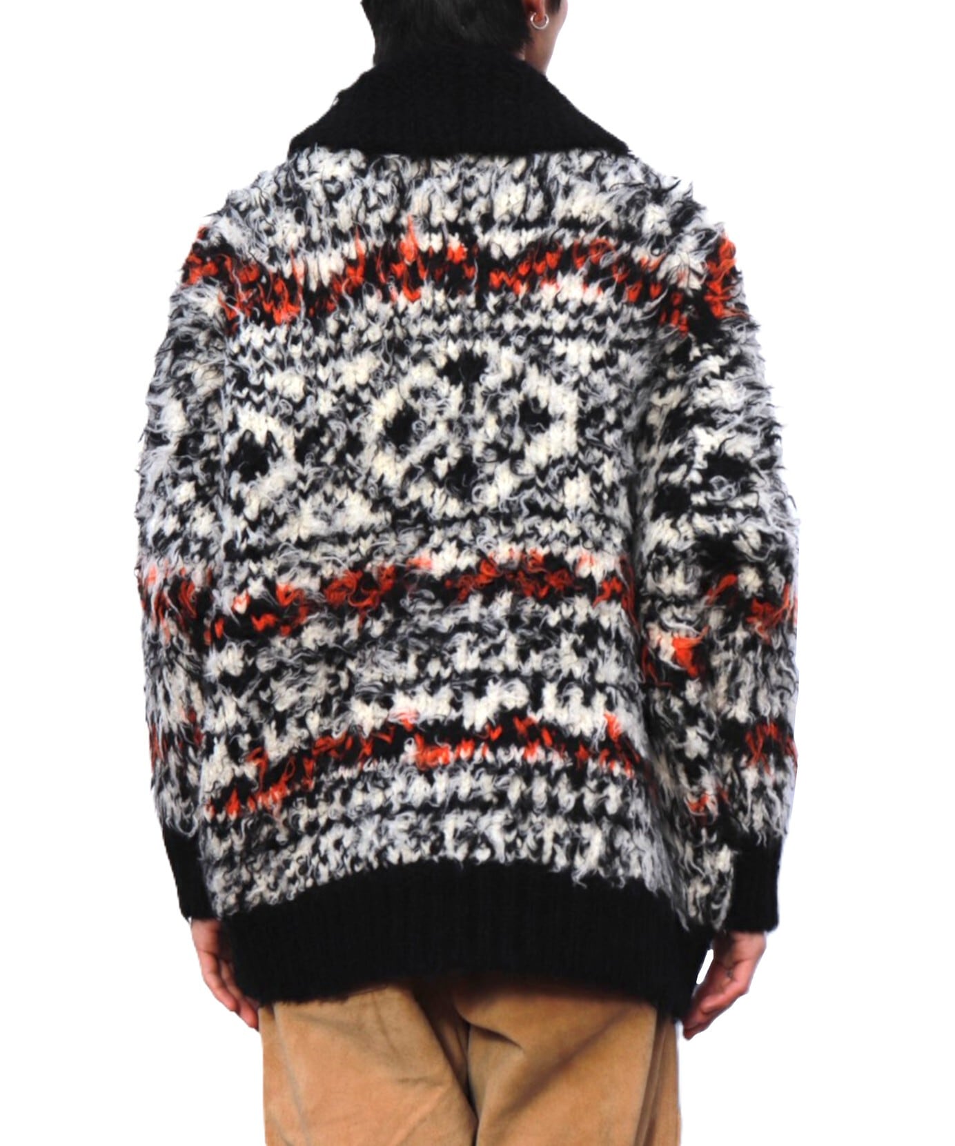 Kota Gushiken / KGAW25-K10 FLUFFY COWICHAN WITH GLITCHY PATTERN