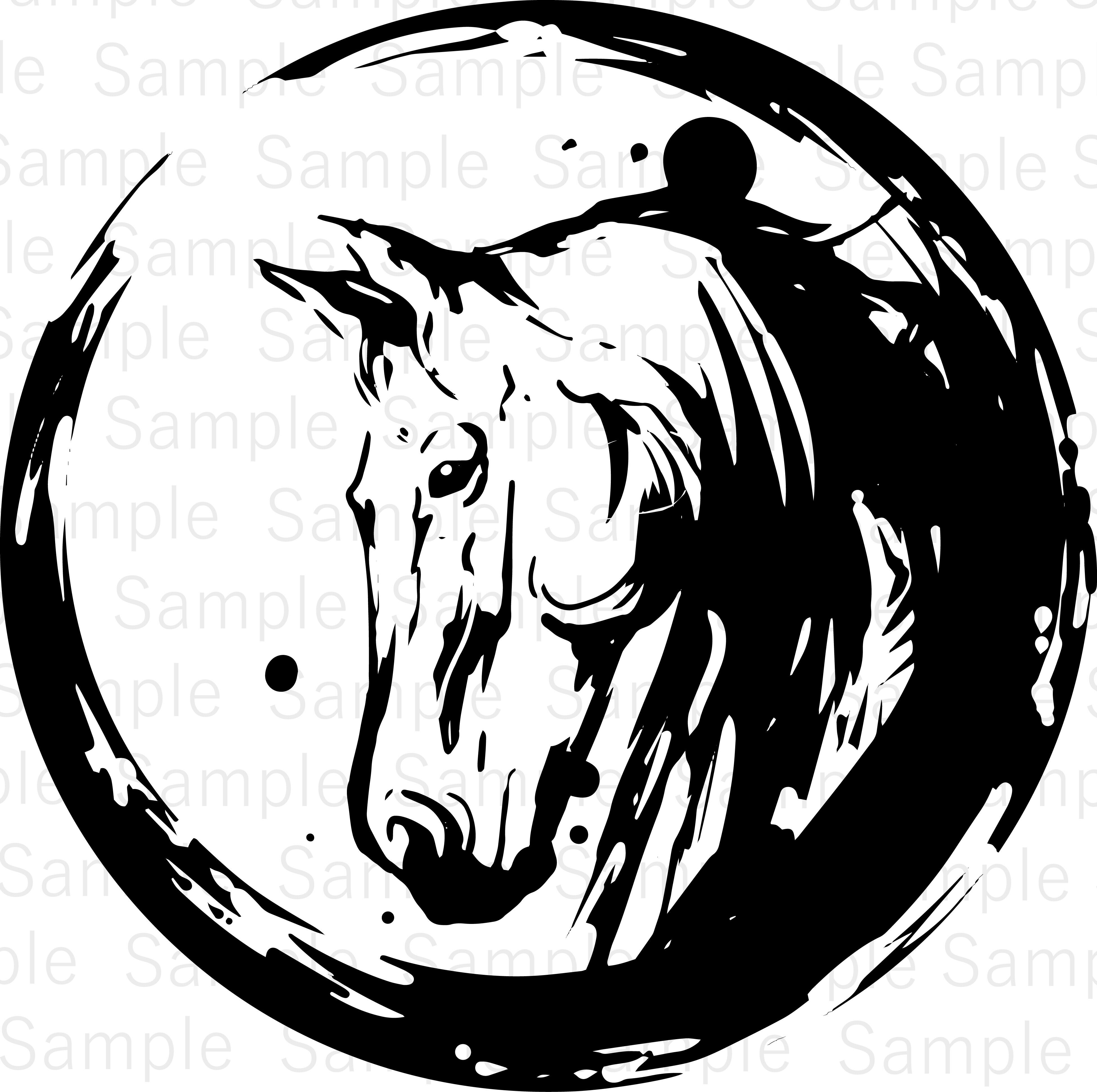 馬の横顔（Profile of the Horse） | デジタル墨絵処（Digital Sumi-e