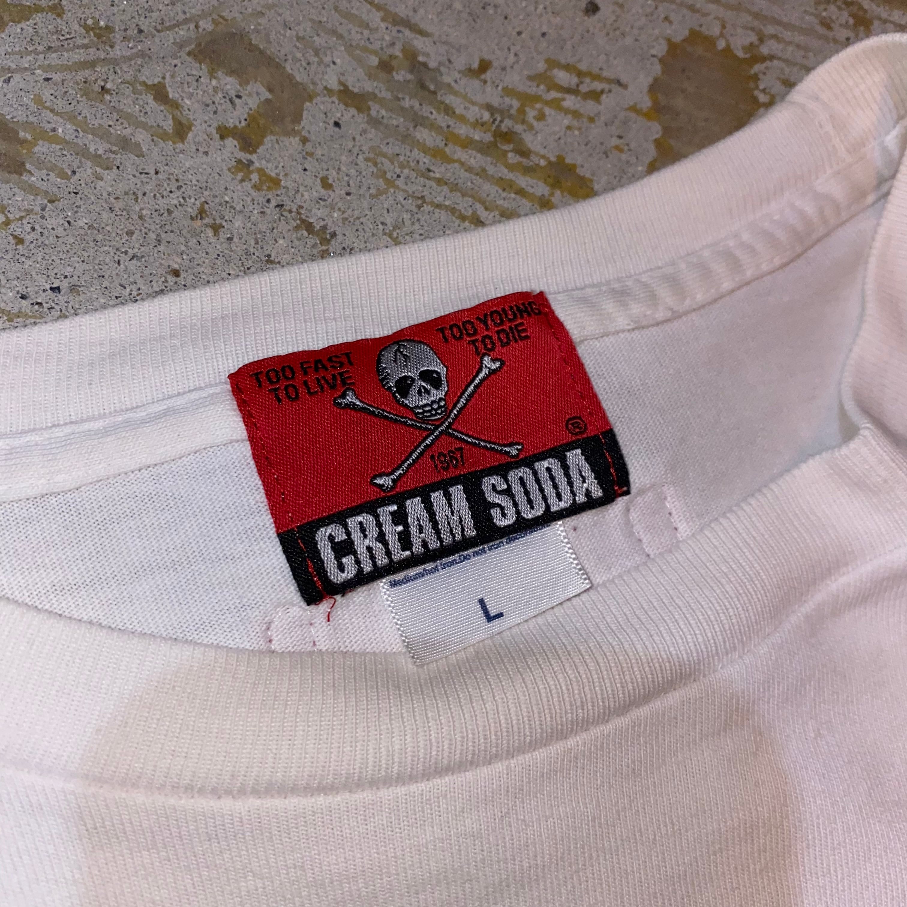 CREAM SODA LOGO printed tee クリームソーダ ピンクドラゴン tシャツ