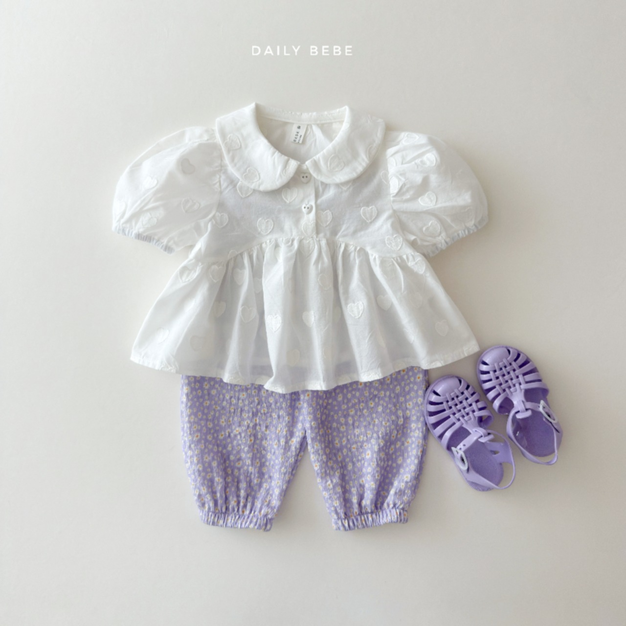 【取寄/韓国直送】Daily bebe 26/SM ハートブラウス|夏服|韓国子供服