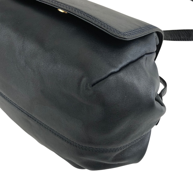 LOEWE ロエベ ショルダーバッグ ネイビー ロゴ ナッパレザー vintage ヴィンテージ オールド k4pn8w