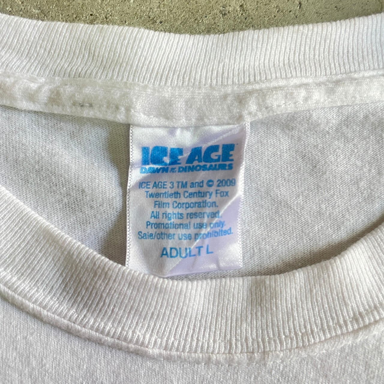 00年代 ICE AGE3 DAWN OF THE DINOSAURS プリントTシャツ メンズL 古着