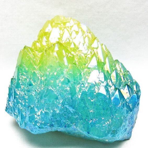 1.1Kg オーラクリスタル 原石 マルチカラー エレスチャル オーラ水晶 一点物 181-4717