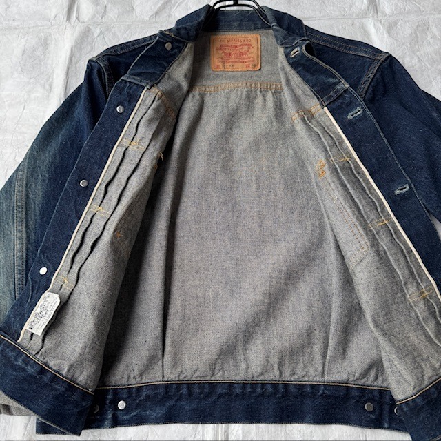 Levi’s 507XX デニムジャケット バレンシア工場 Sun Fade 90s セカンド 古着 40 画像15
