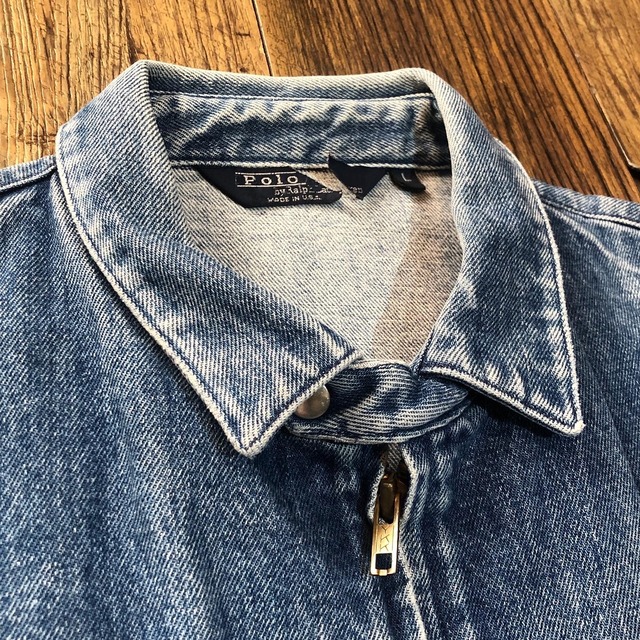 80〜90s Polo RalphLauren Denim Drizzler Jacket Made in USA | SPROUT ONLINE