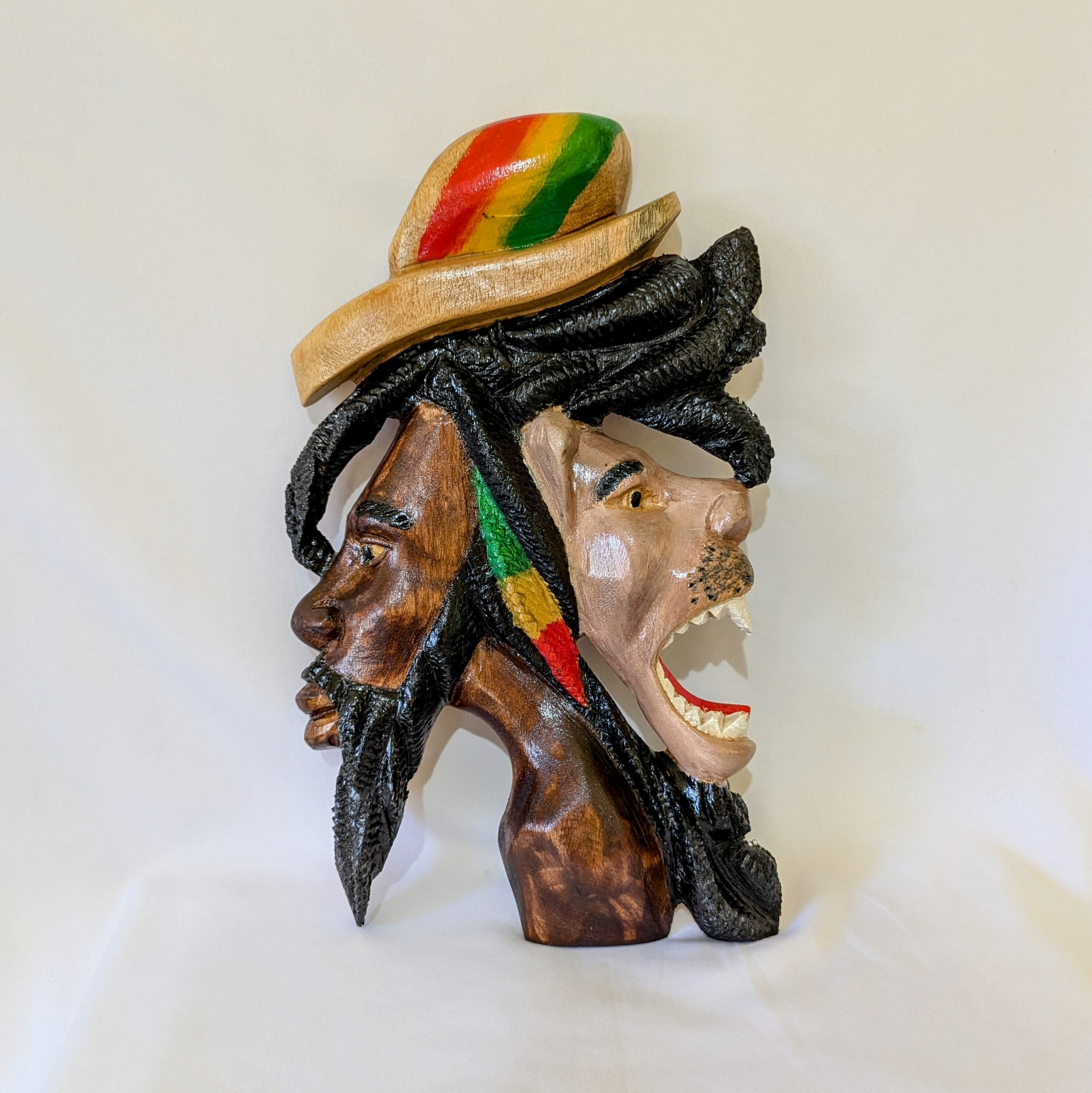 木彫り Lion-Rasta 4