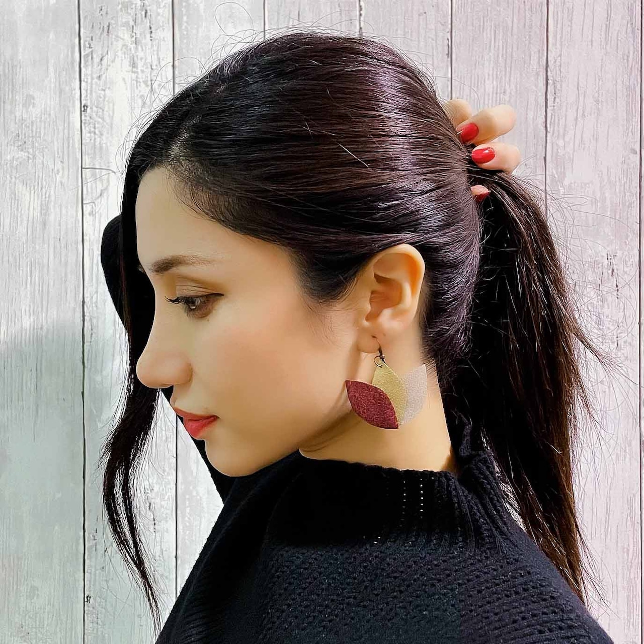 Leather Earring_04 / ピアス