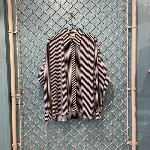 Vintage striped polyester L/S shirt