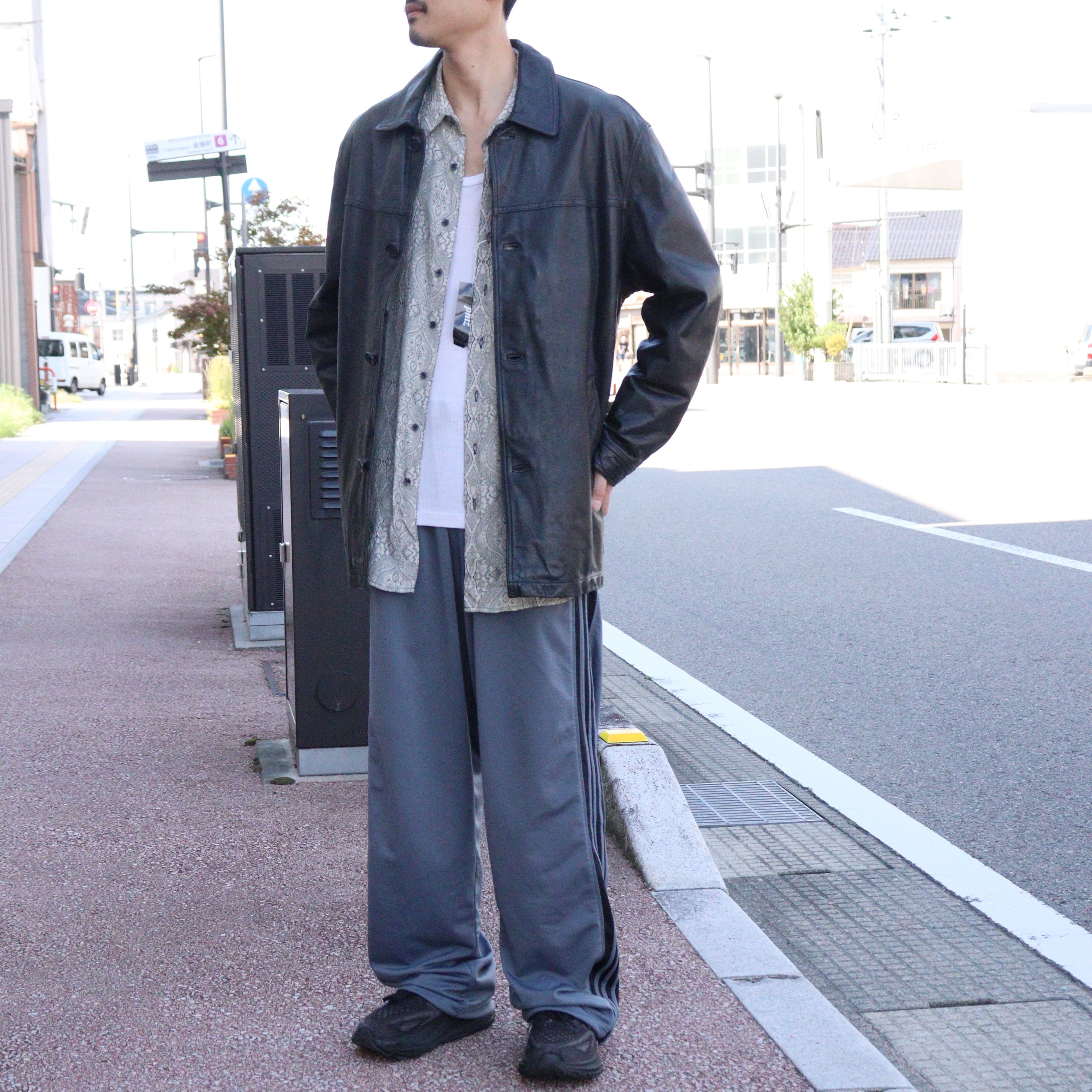00's BANANA REPUBLIC leather car coat. | 古着屋十人十色
