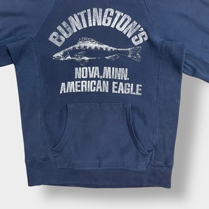 American Eagle Outfitters アーチロゴ ヴィンテージ 加工 パーカー プルオーバー スウェット フーディー ラグランスリーブ アメリカンイーグル xs us古着