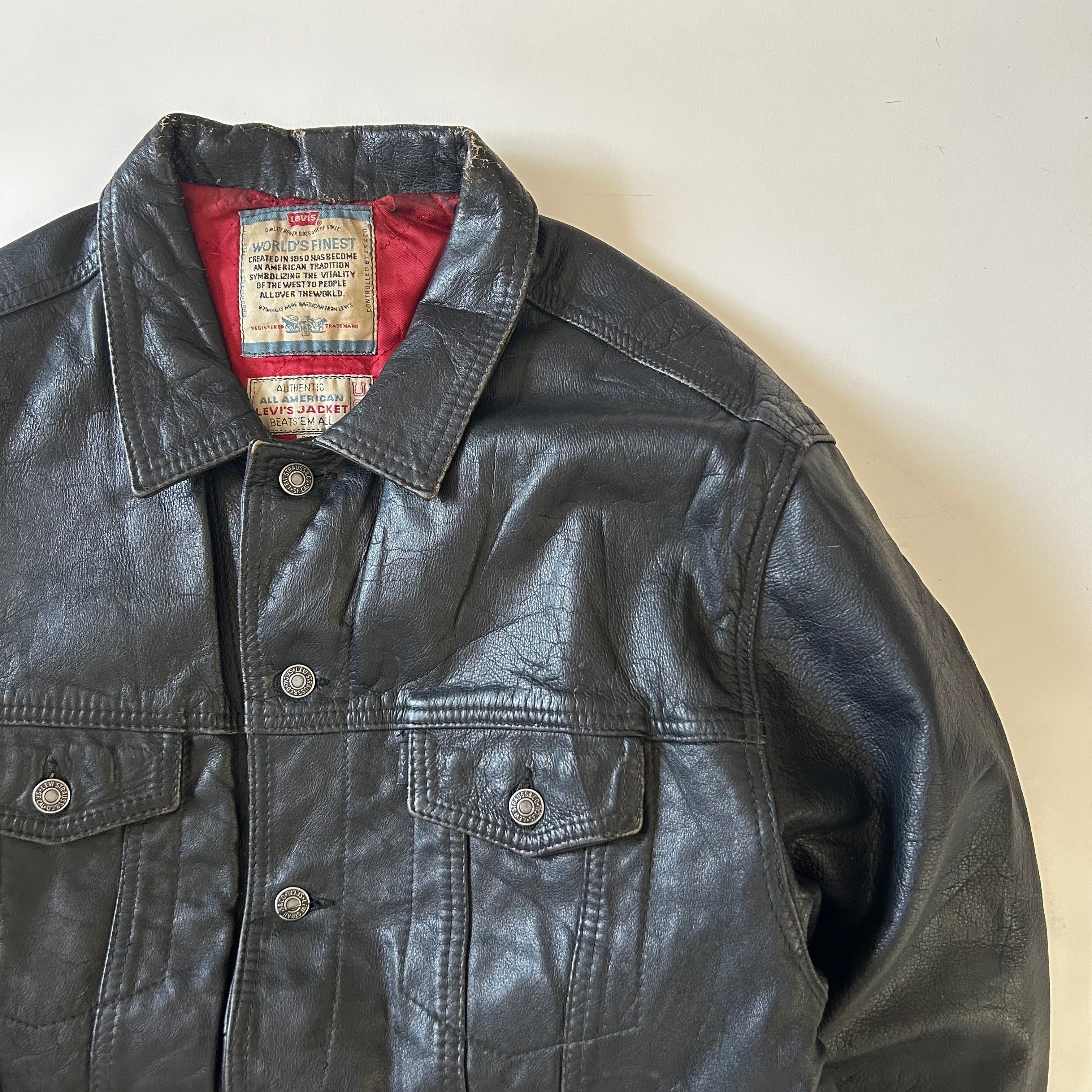 フクスキ~90s Levi's / leather jacket 90s LEVI'S レザートラッカージャケット | 古着屋PENNY