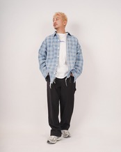 【#Re:room】WAFFLE WIDE PAINTER PANTS［REP315］