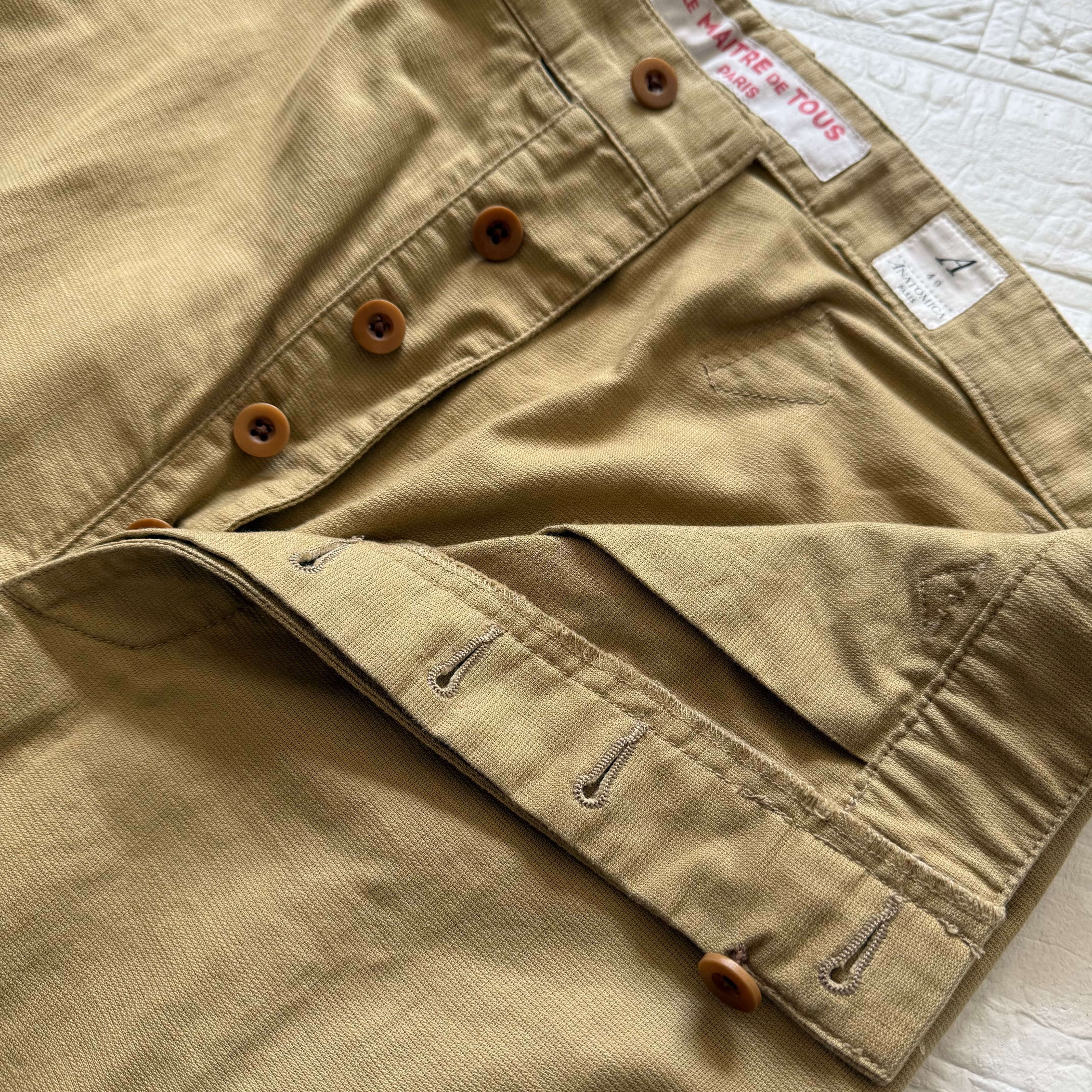 ANATOMICA コットン フィッシャーマンパンツ ベージュ サイズ40 (L相当