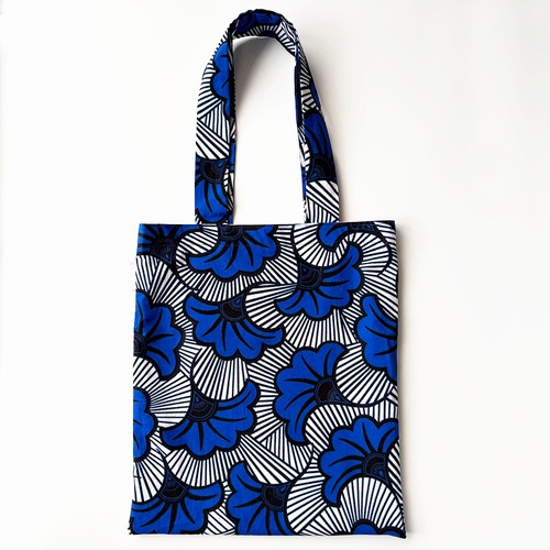 Daily Voyage｜トートバッグ アフリカンプリント （内ポケット付）ナイトペタル　エコバッグ サブバッグ 旅行 PCも入る