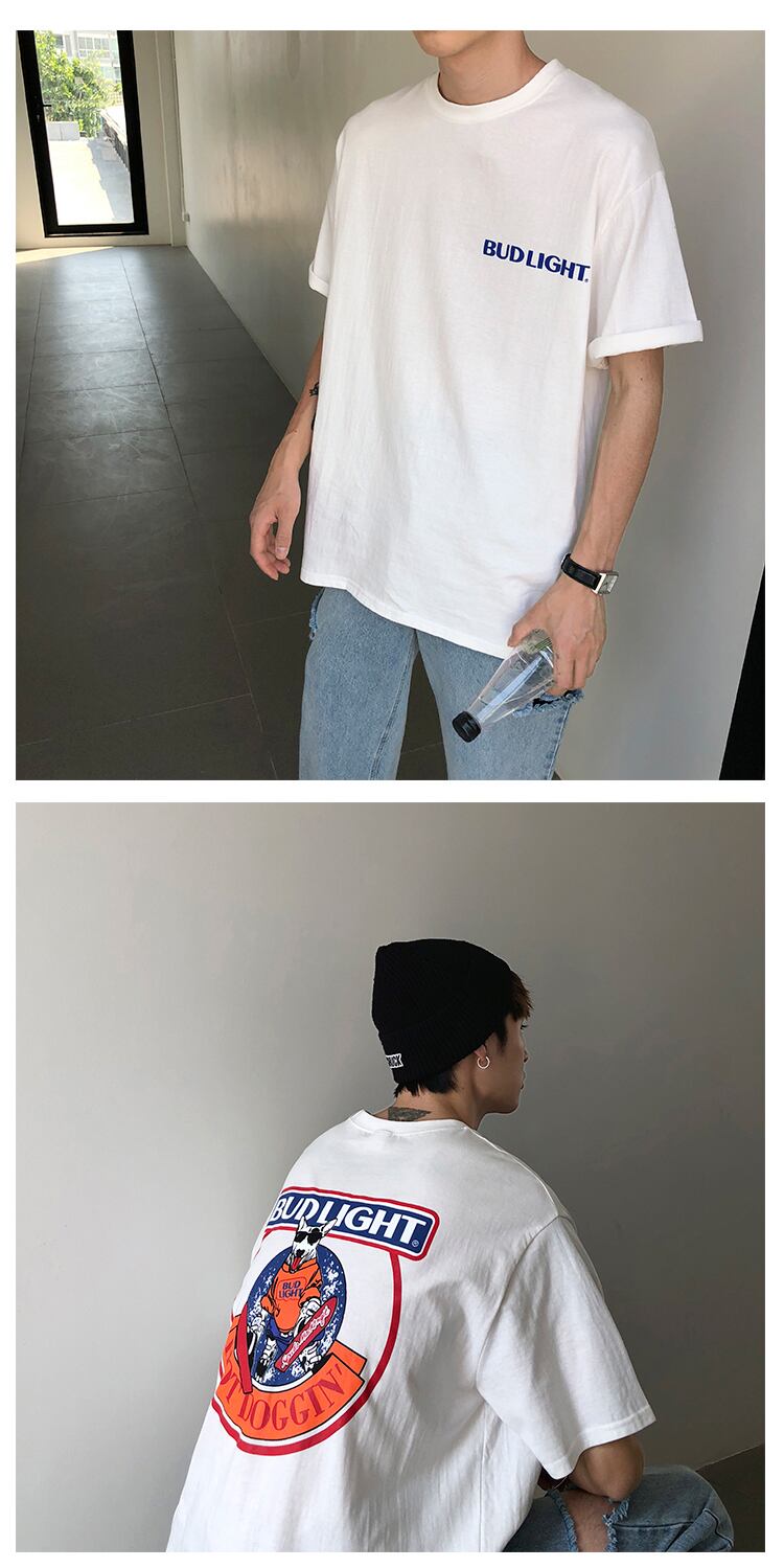 全2色 Tシャツ カットソー プリント カジュアル シンプル