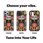受注生産 iPhoneケース パンダと花のサイケ民芸｜動物モチーフ PSYF026A