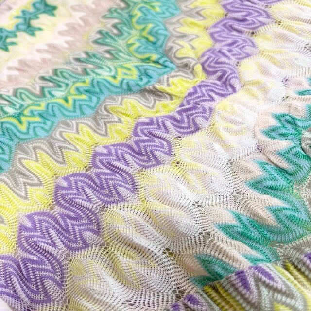 中古 ミッソーニ MISSONI ノースリーブ ニット ワンピース