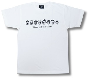 スカル・ファミリー ドクロ Tシャツ ホワイト パロディ メンズ レディース OE1121 ロックTシャツ バンドTシャツ SHT-02WH