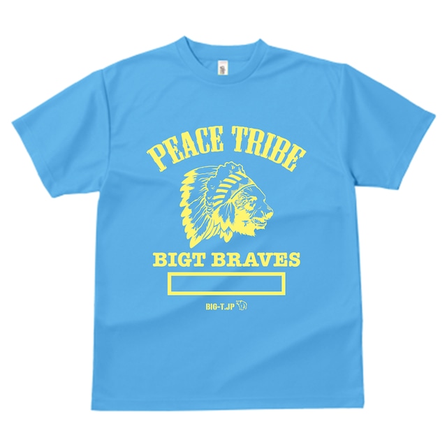 ＜新作！＞インディアンヒグマ PEACE TRIBE DRY Tシャツ：サックス