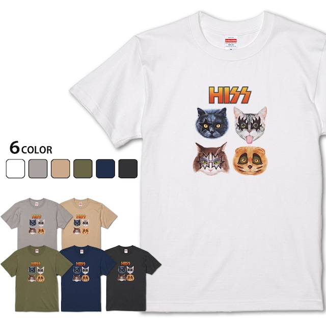 【HISS】 HISSシリーズ ロックな猫ちゃんTシャツ