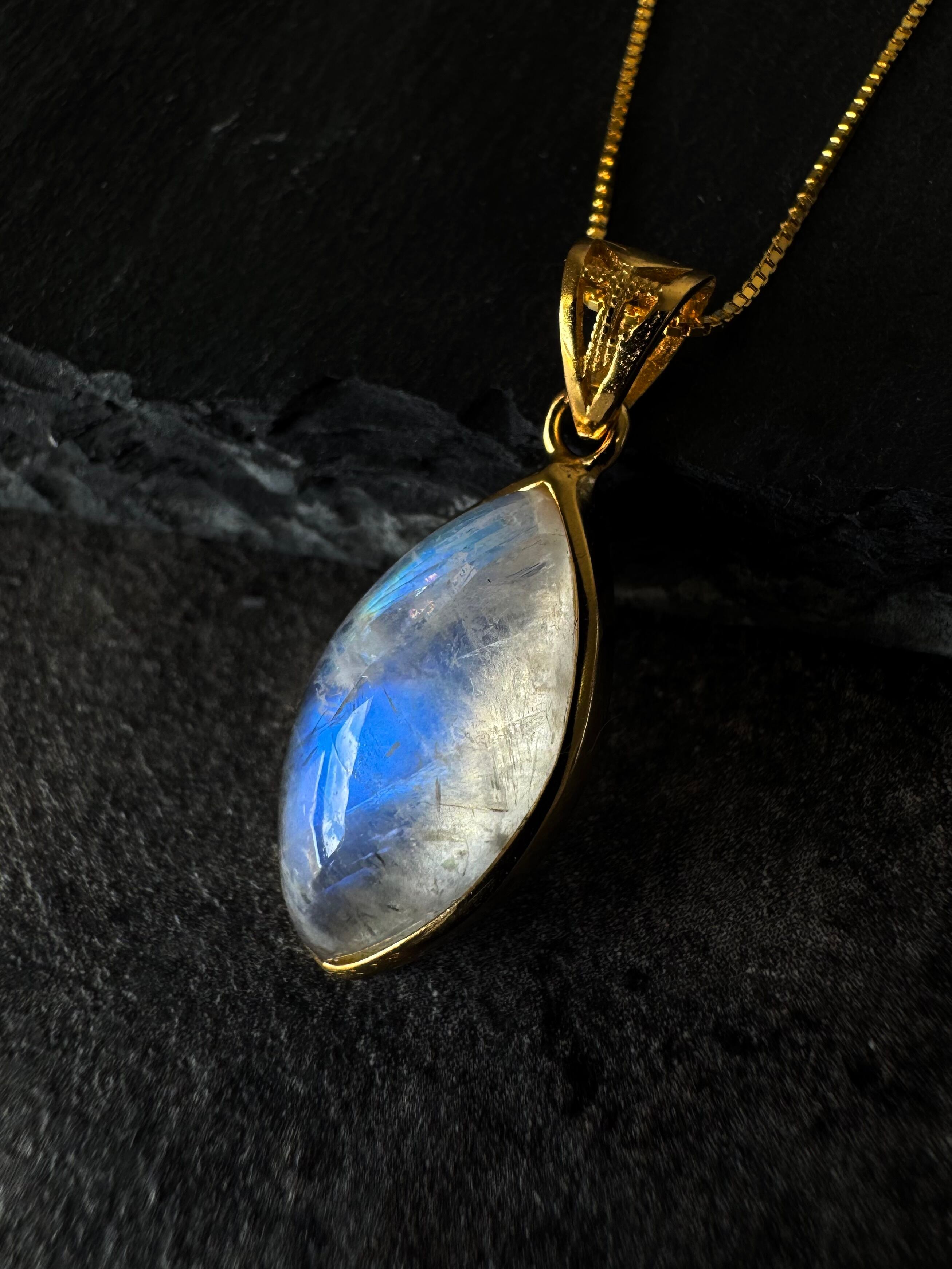 ラブラドライト ムーンストーン マクラメネックレス | Pay ID