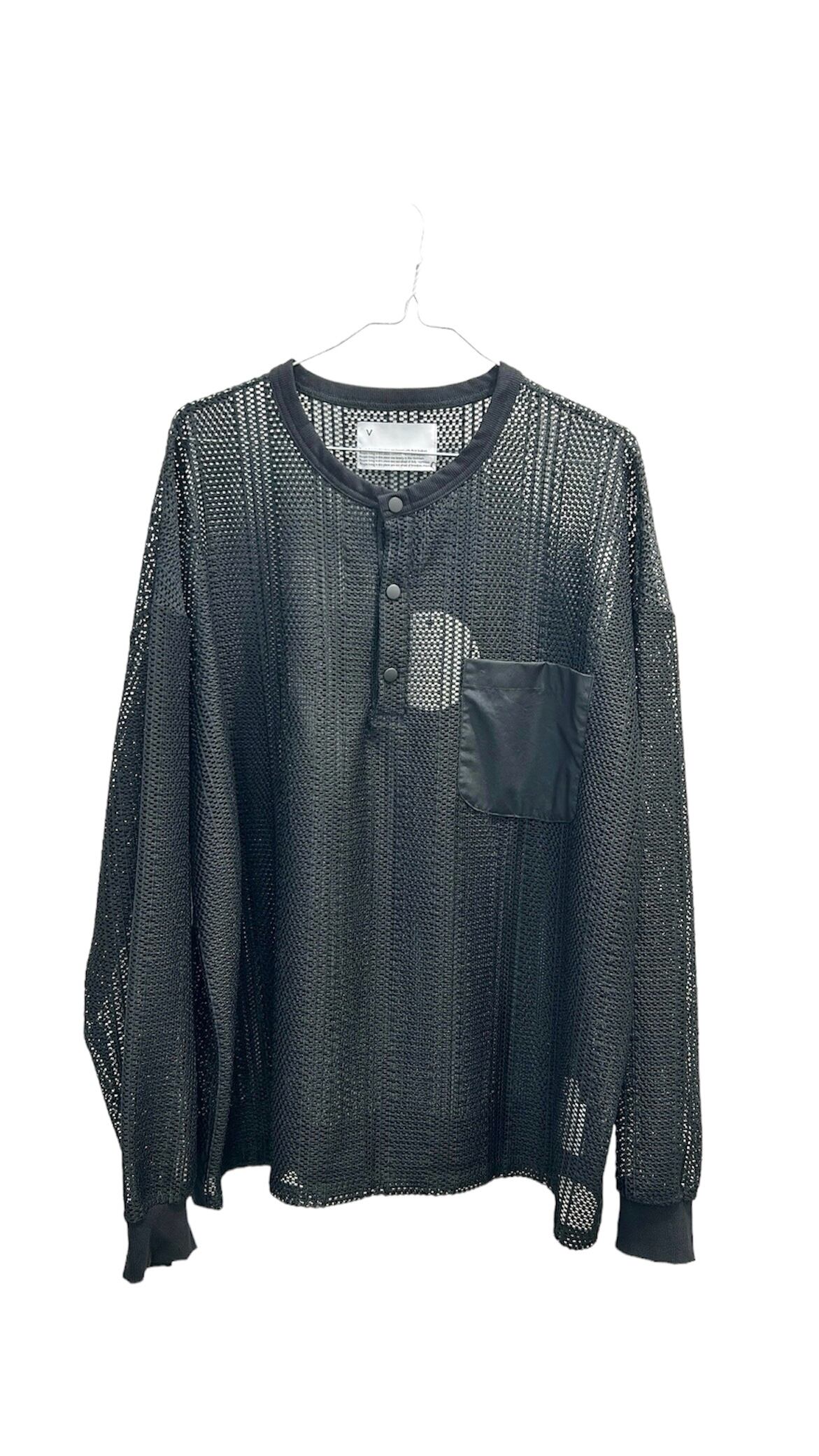 VOAAOV】VOTP-L93 Russell Lace Henry Shirt Pullover / Black | PuKu