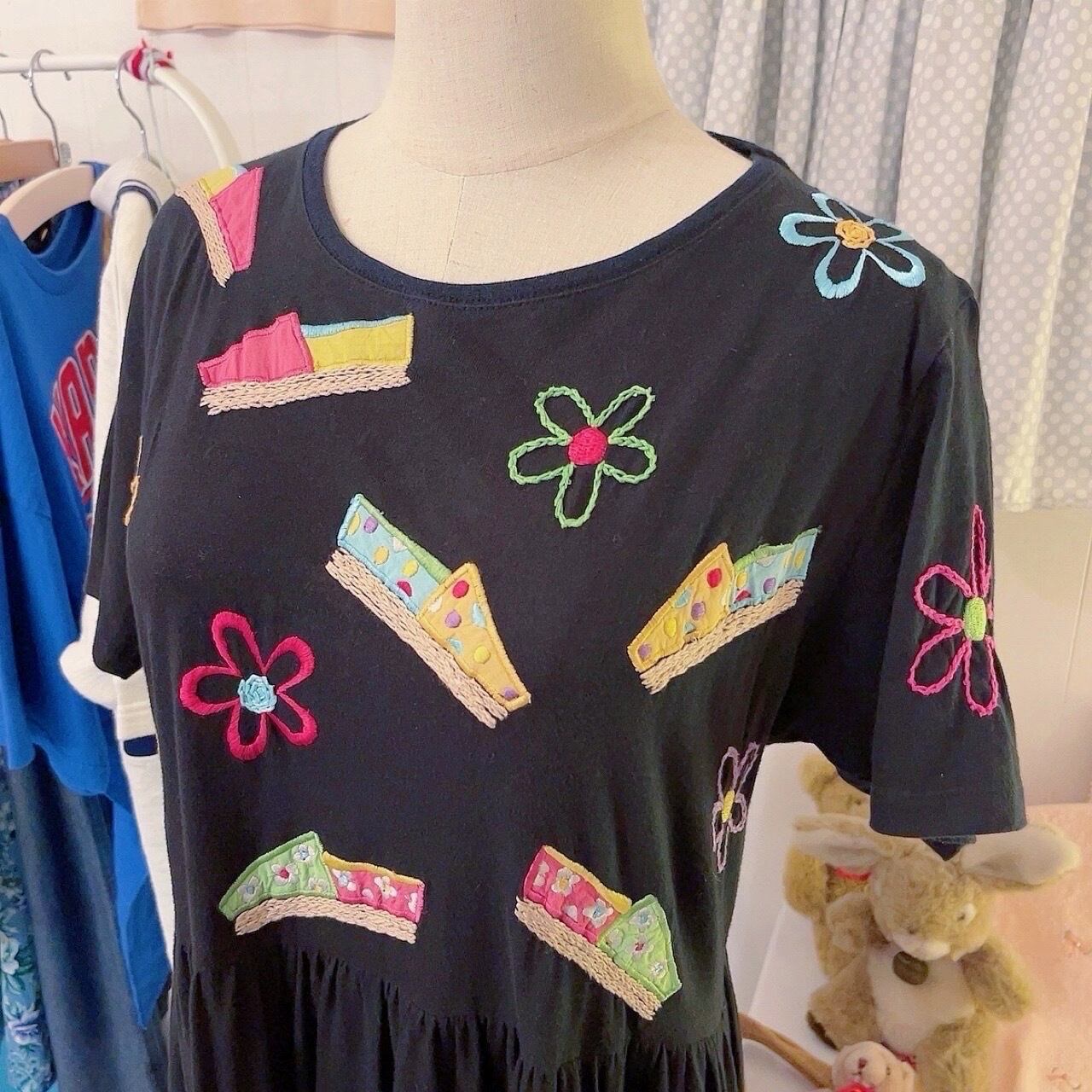 flower shoes embroidery one-piece