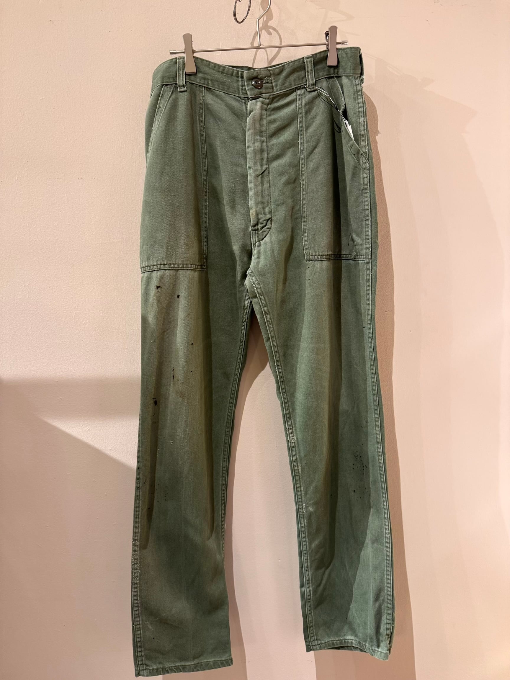 70s OG-107 ベイカーパンツ コットンサテン 1950's-1970's U.S. ARMY OG-107 ベイカーパンツ コットンサテン