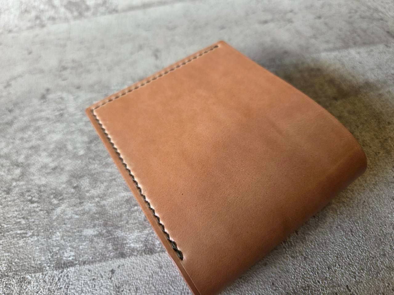 二つ折り財布 コードバン ナチュラル/ナチュラル | インパルス レザー