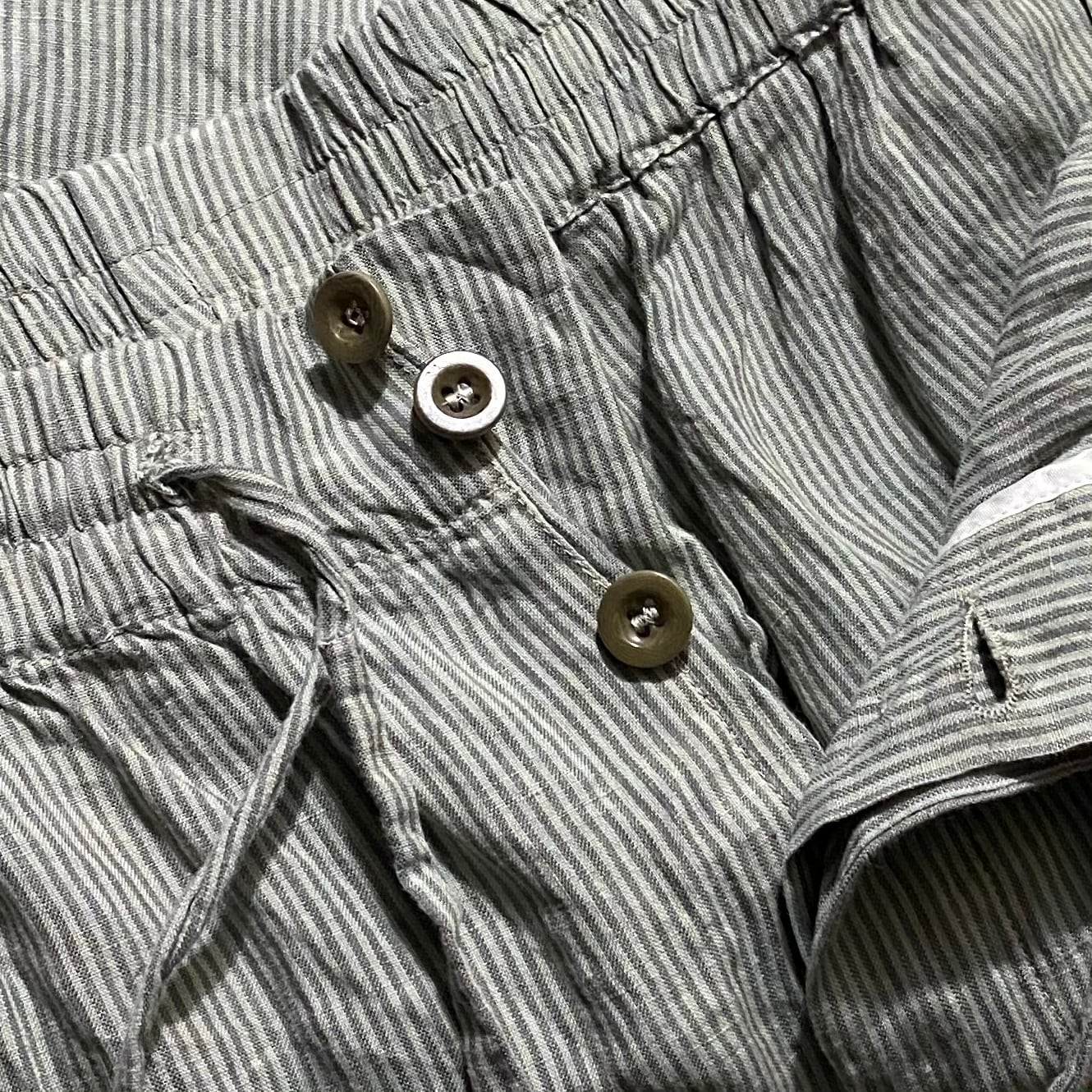 HERMES stripe pattern linen easy pants | NOIR ONLINE