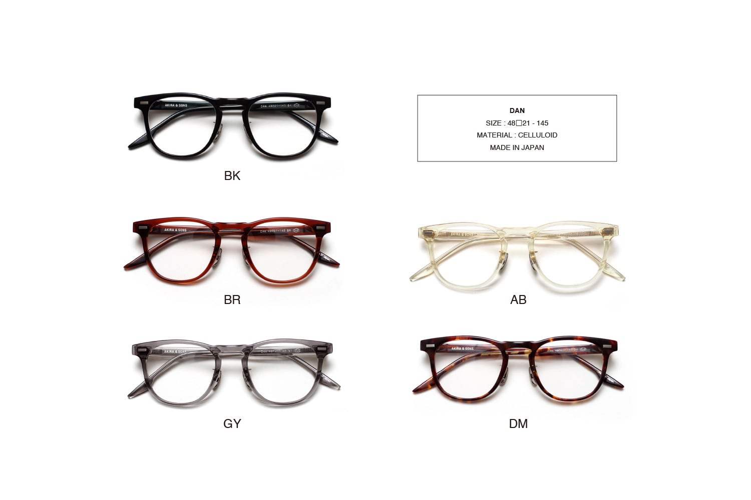 DAN (Celluloid) | AKIRA & SONS / JAPAN MADE EYEWEAR