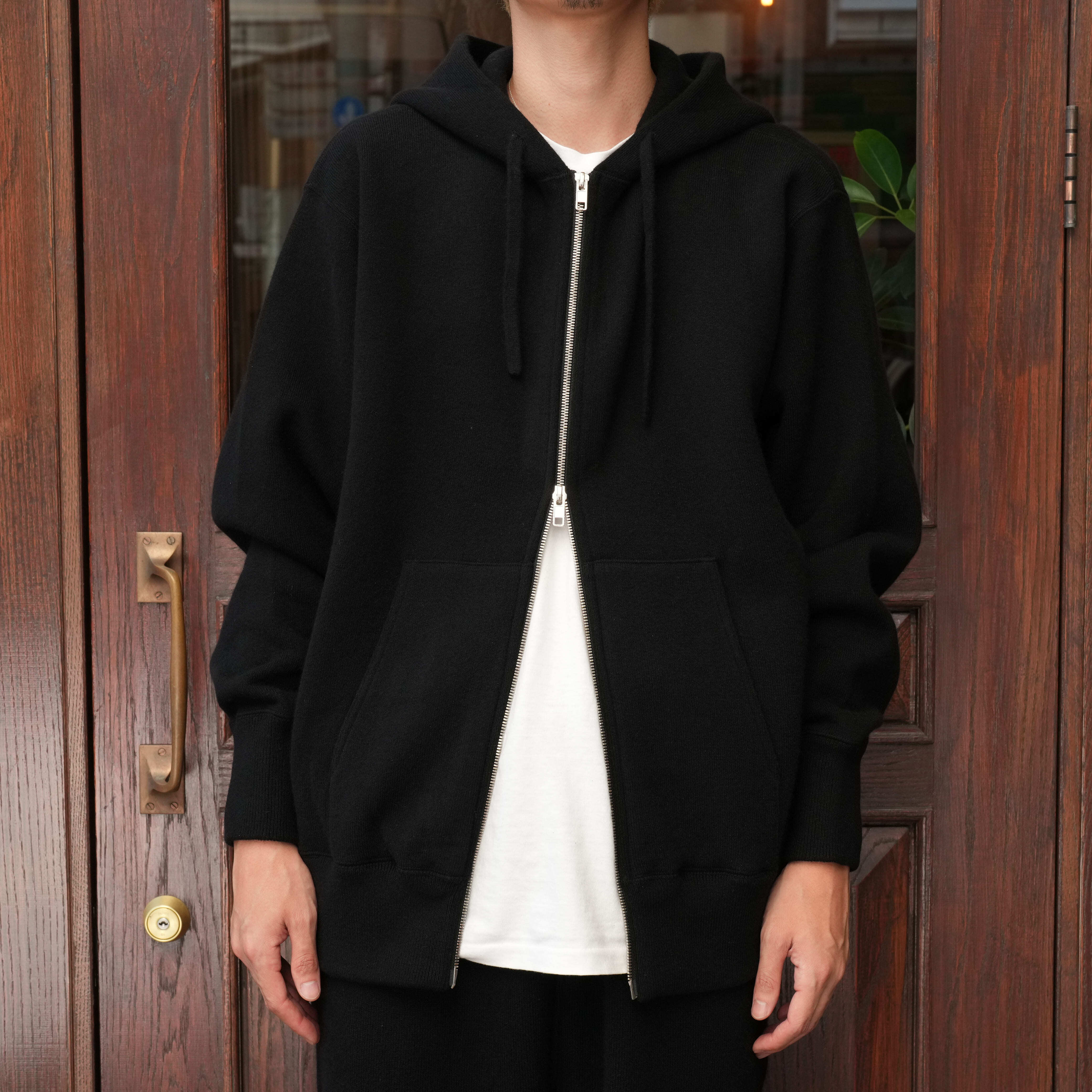 トップス 25aw HERILL GCtwist Zip-up Hooded Black HERILL(へリル)25AW 