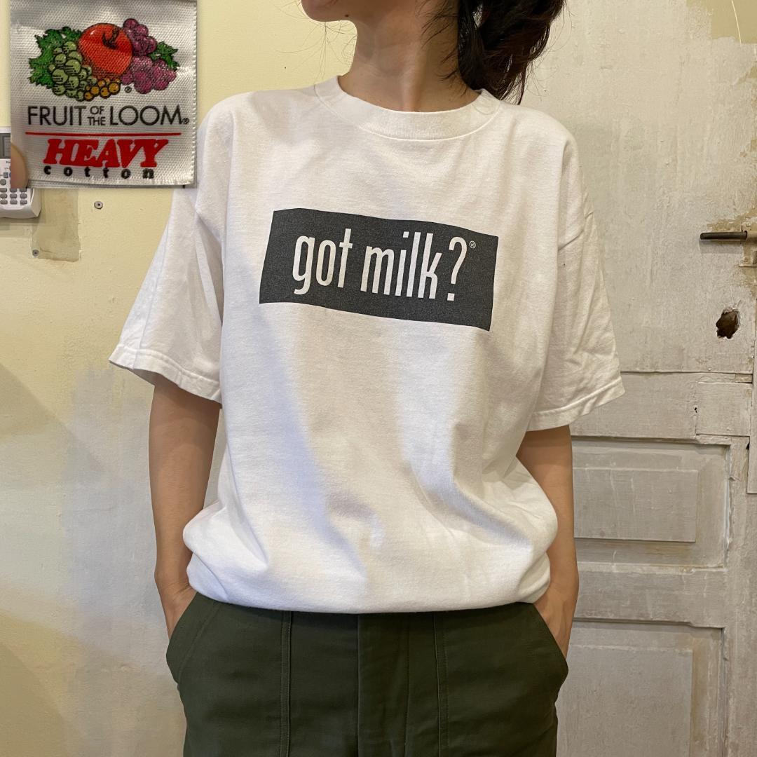【GF169】Tシャツ got milk? 90s 白T DCユナイテッド | ビンテージ雑貨 家と外で powered by BASE