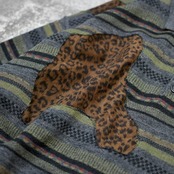 custom tugihagi leopard pattern knit polo