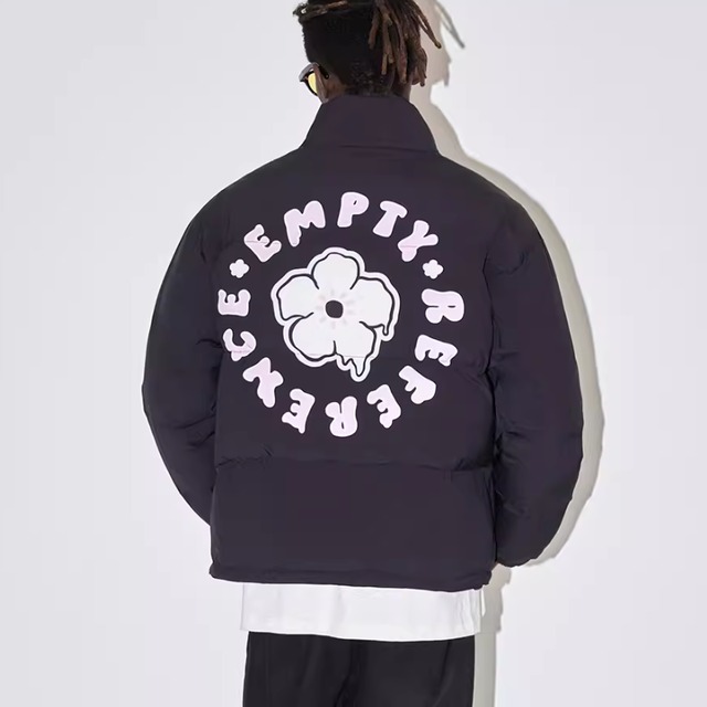 【DRIP4060】EMP Flower Logo Print Down Jacket