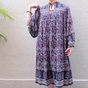 Vintage indian cotton dress／ヴィンテージ インド綿 ドレス