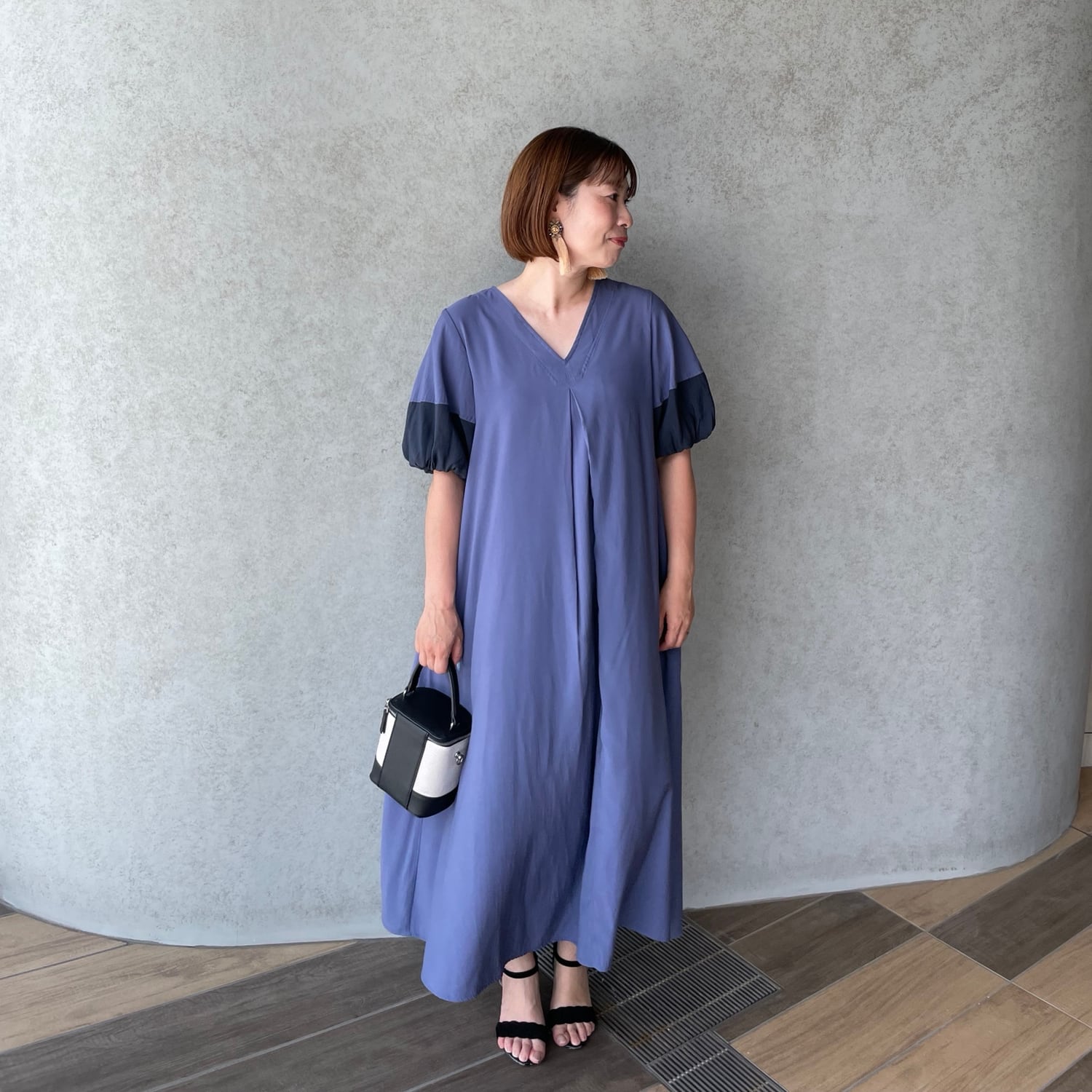 TO BE CHIC レース袖ワンピース514