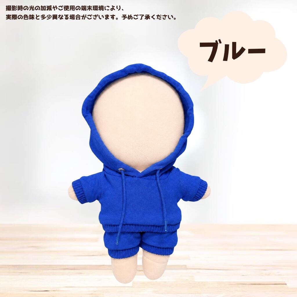 yuu　ぬい　衣装 10cm-13cm】 ぬい服 おしゃれ 推しカラー セットアップ 服 9色