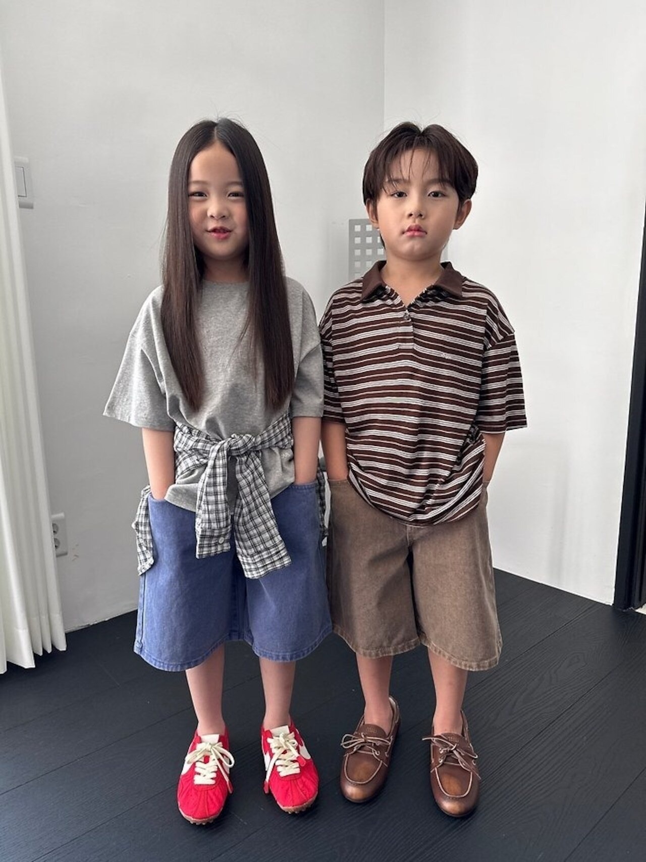 【取寄/韓国直送】OUR 26/SM ライクボーダーカラーTシャツ|夏服|韓国子供服