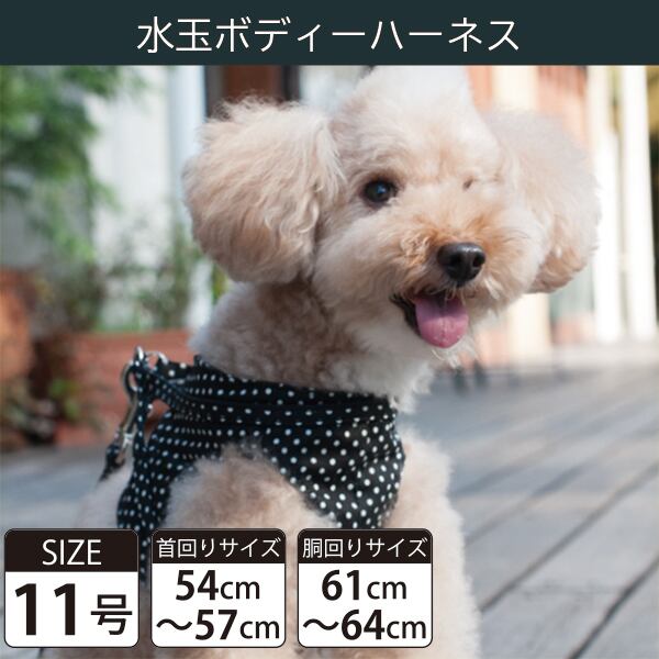 【受注生産品】Toto&Pal(トトパル) ボディーハーネス・水玉(11号)