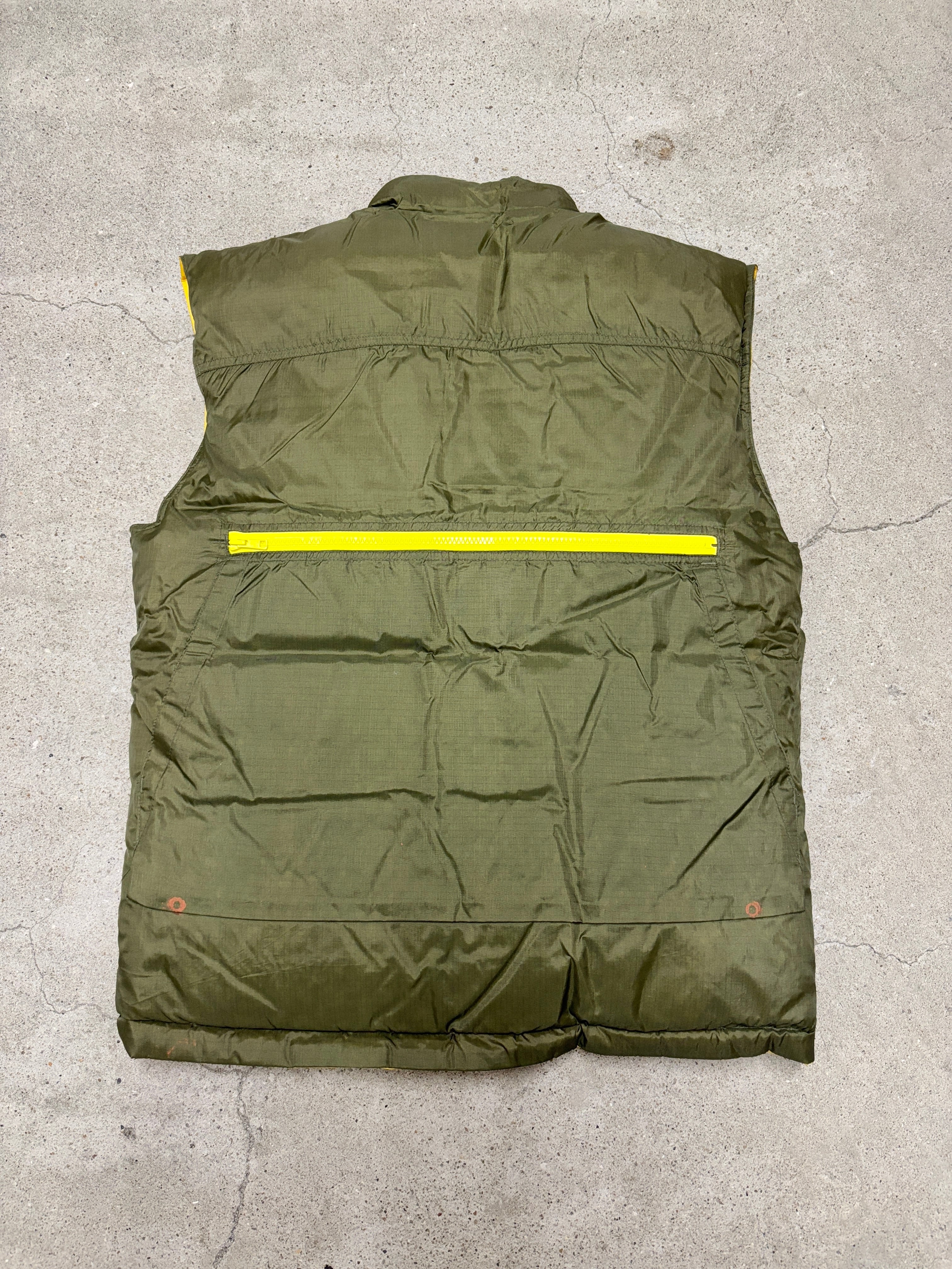 90s OLD STUSSY/Reversible Fishing Down Vest/Fishing Vest/S