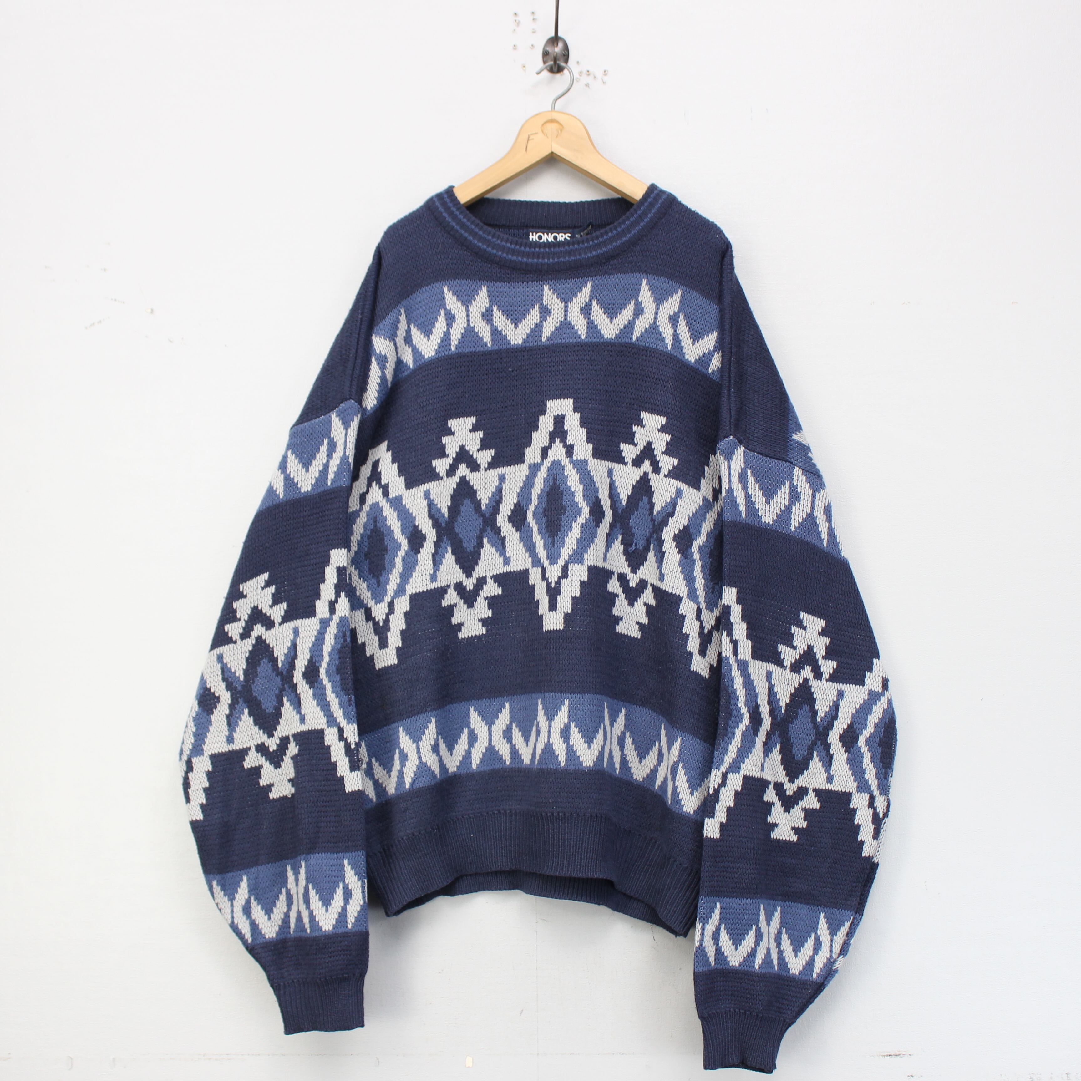 USA VINTAGE HONORS PATTERNED DESIGN OVER KNIT/アメリカ古着柄