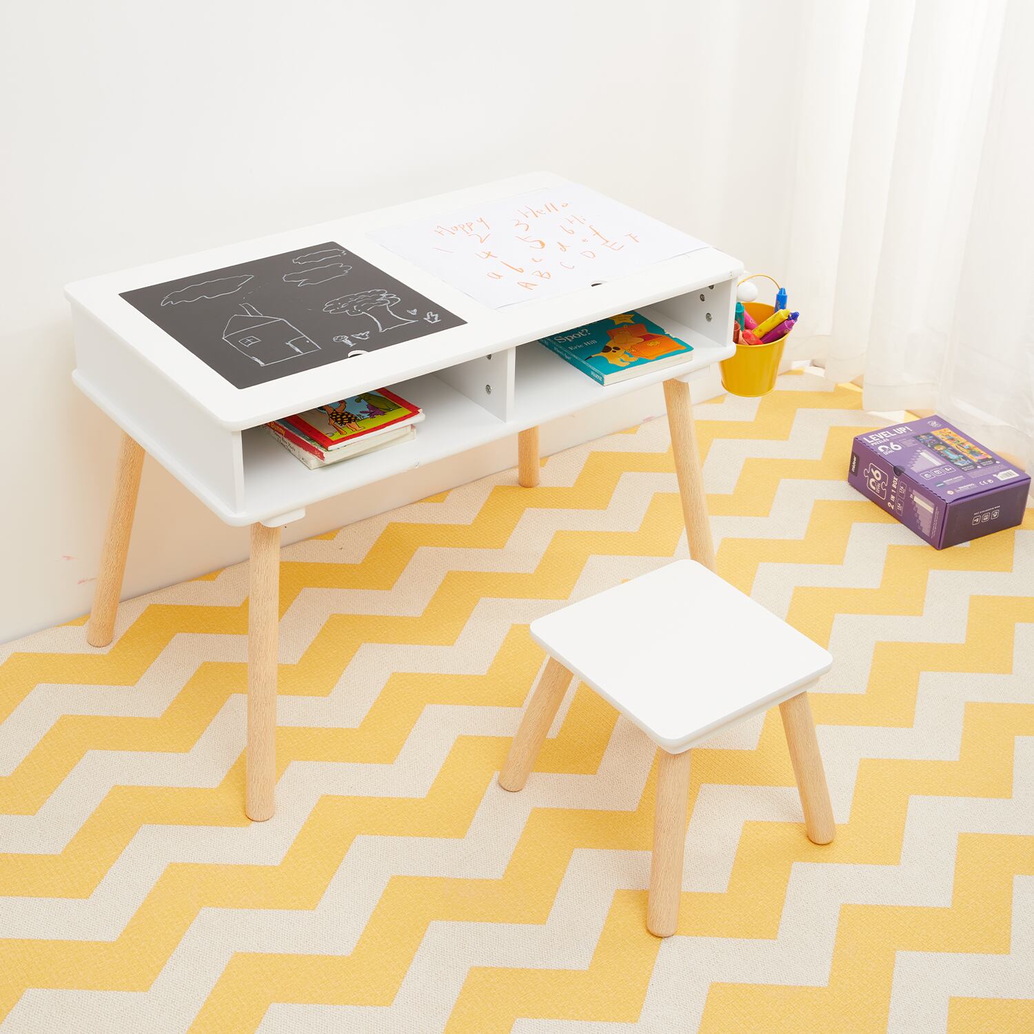 【人気商品】Toffy &amp; Friends 子ども用テーブル 木製 キッズテーブ Toffy & Friends 子ども用テーブル 椅子セット 木製 キッズテーブル