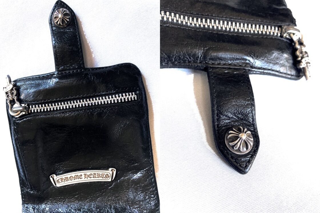 定価16万 名作 CHROME HEARTS クロムハーツ スクエアボタンビル 